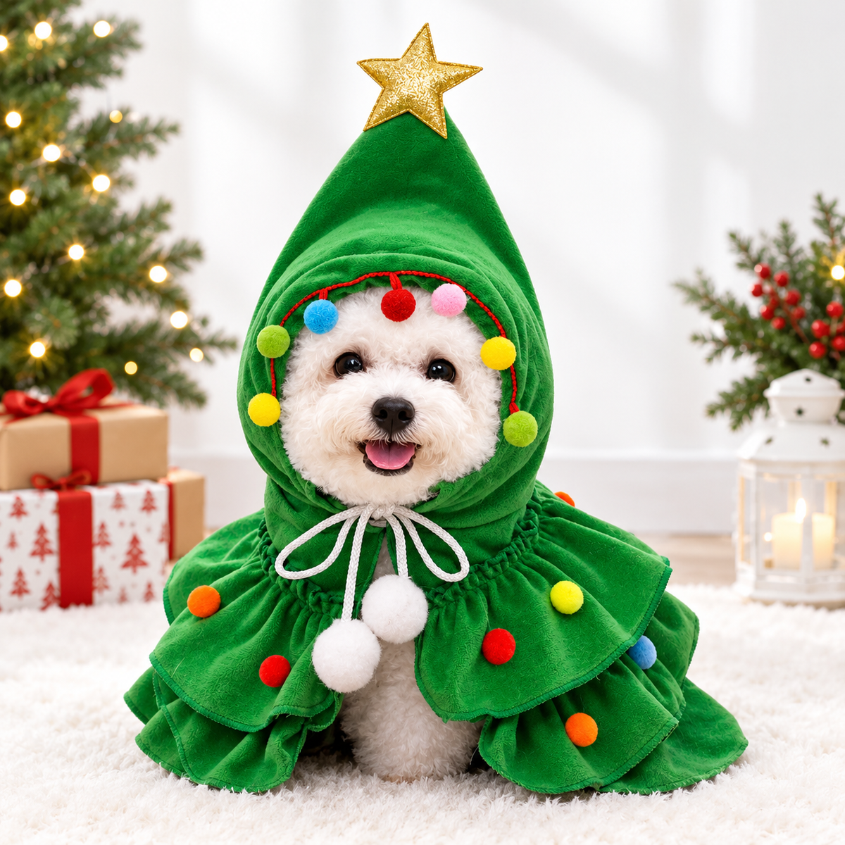 Christmas Tree Costume for Cats & Small Dogs