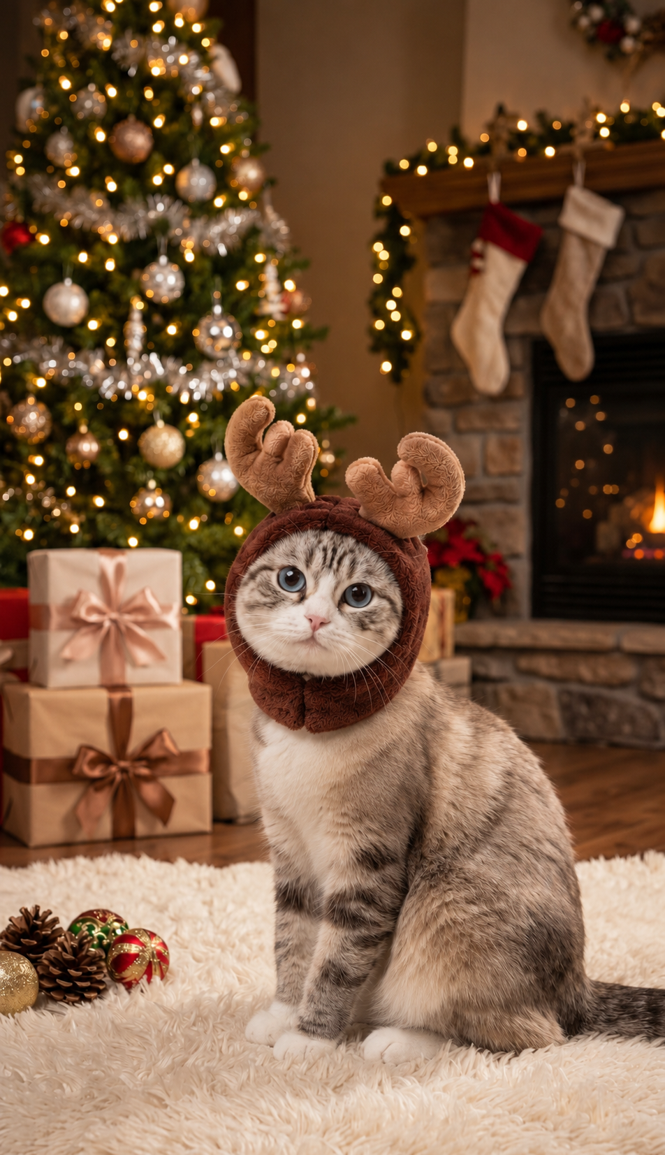 Reindeer Antler Headband for Cats & Small Dogs