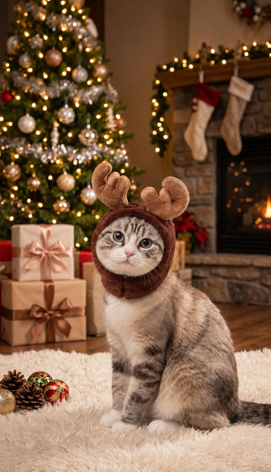 Reindeer Antler Headband for Cats & Small Dogs