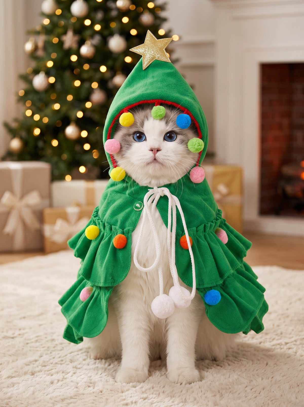 Christmas Tree Costume for Cats & Small Dogs