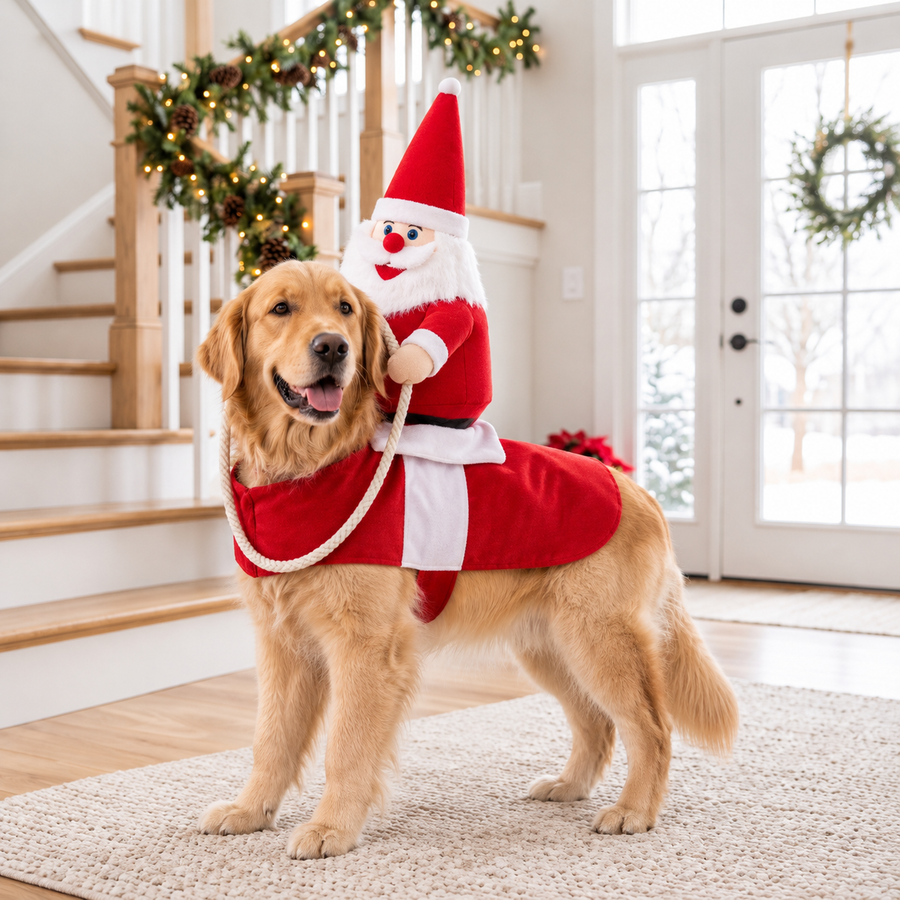 Santa Christmas Costume for Dogs