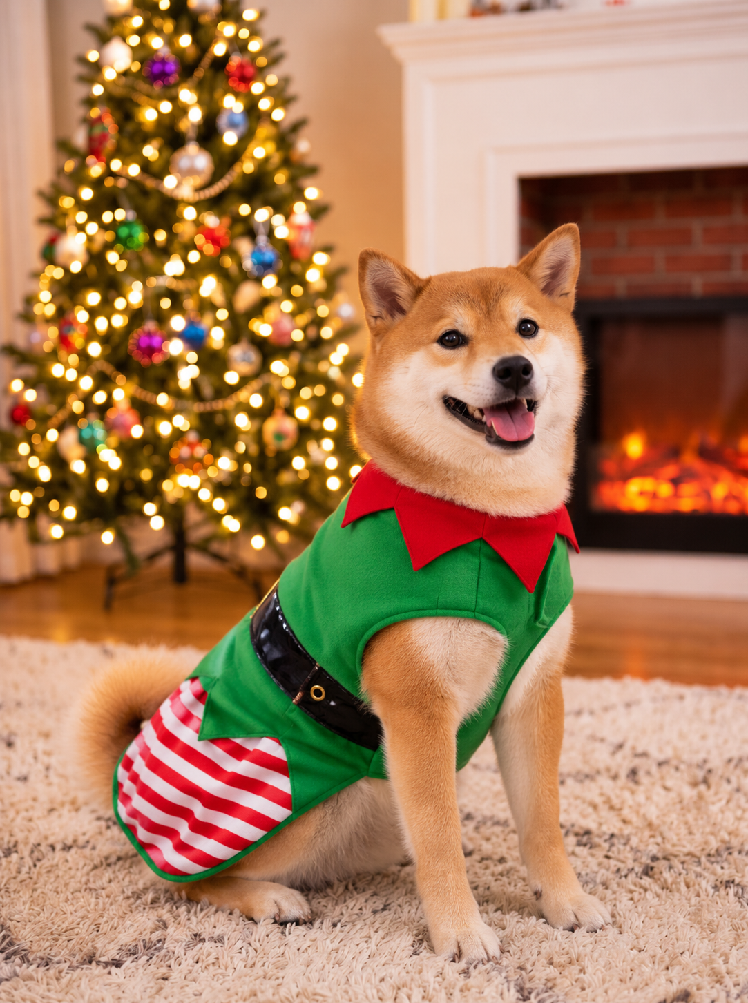 Christmas Elf Costume for Dogs